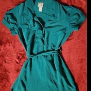 ANTHROPOLOGIE TABITHA Dress Teal Green Size 6